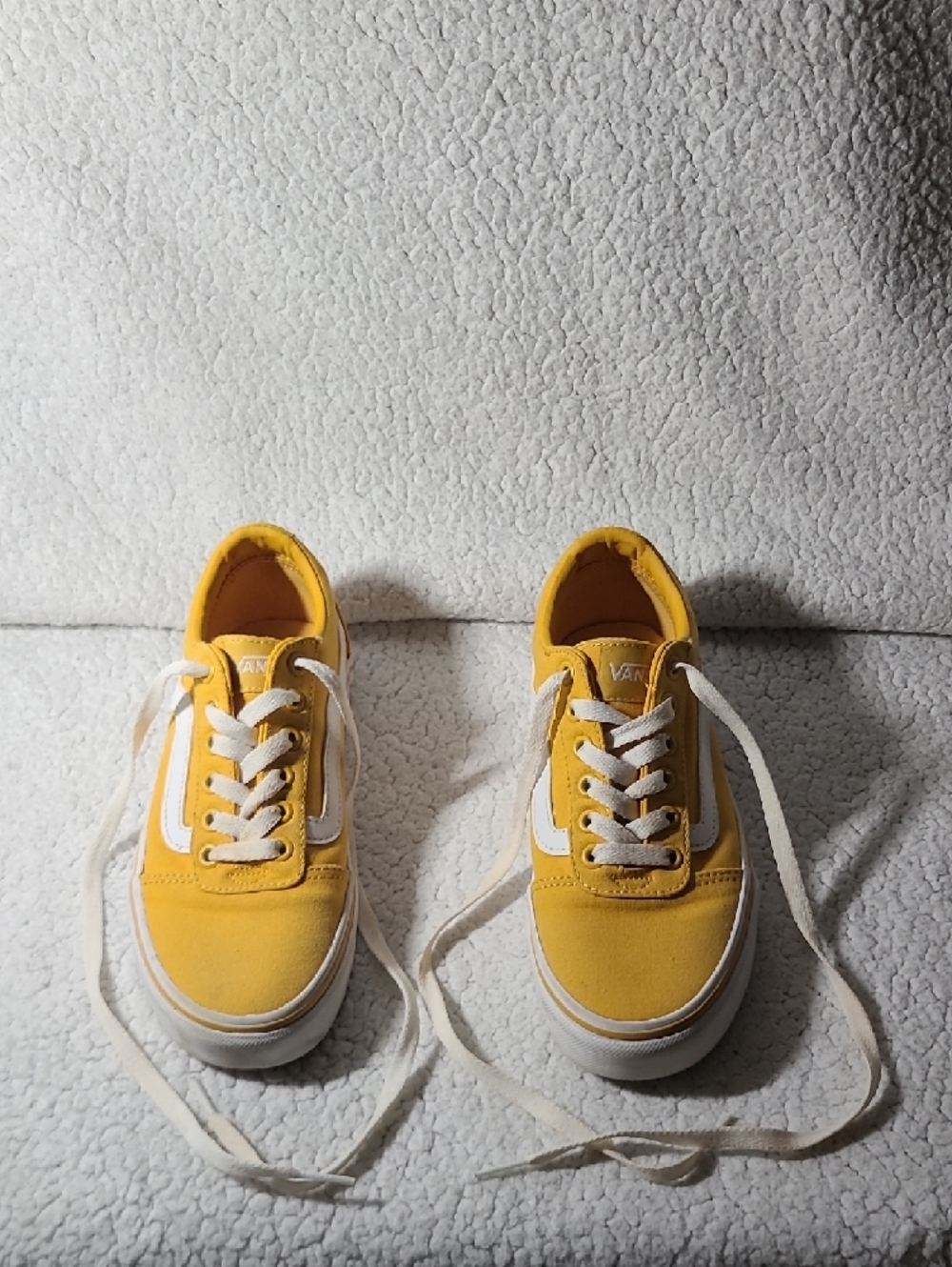 Vans Old Skool Yellow White Low Top Sneakers Women’s Size 6 Skate Shoes